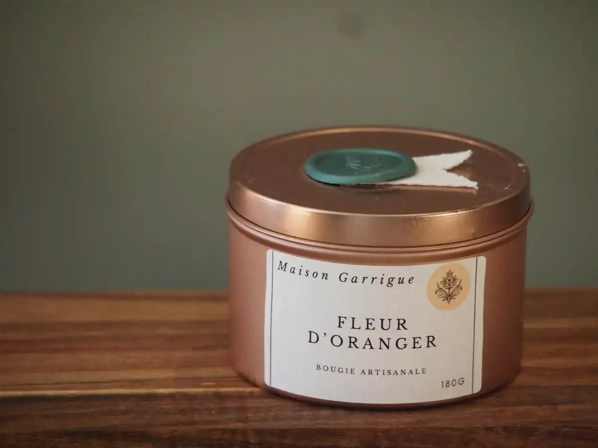 Bougie artisanale Maison Garrigue Fleurs d'Oranger
