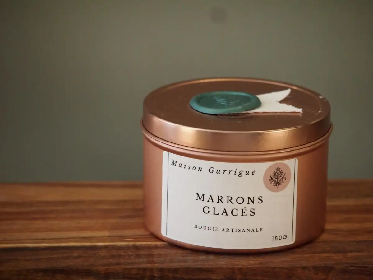 Bougie artisanale Maison Garrigue Marrons Glacés