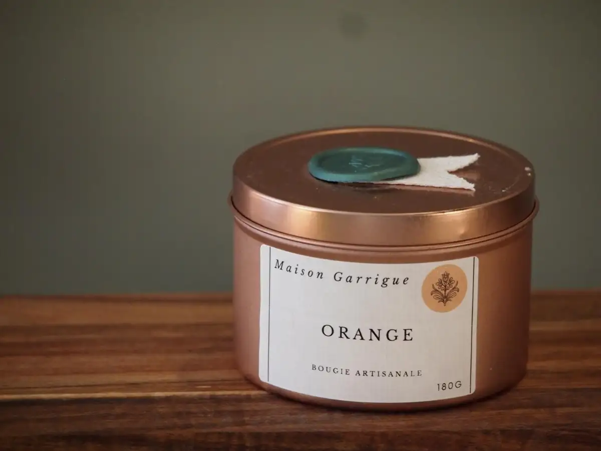 Bougie artisanale Maison Garrigue Orange