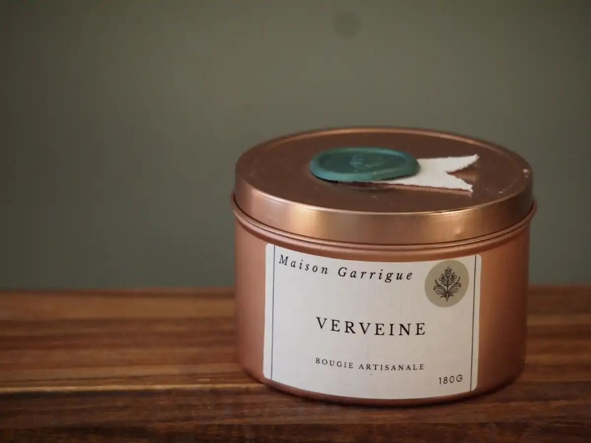 Bougie artisanale Maison Garrigue Verveine